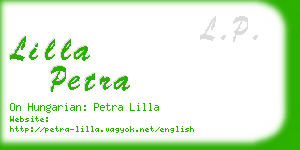 lilla petra business card